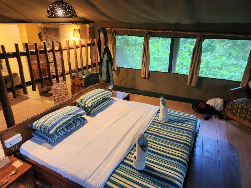 bed inside the Kibale Forest Camp