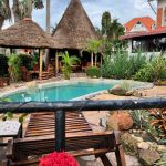 Pool view at Two Friends Hotel in Entebbe Uganda