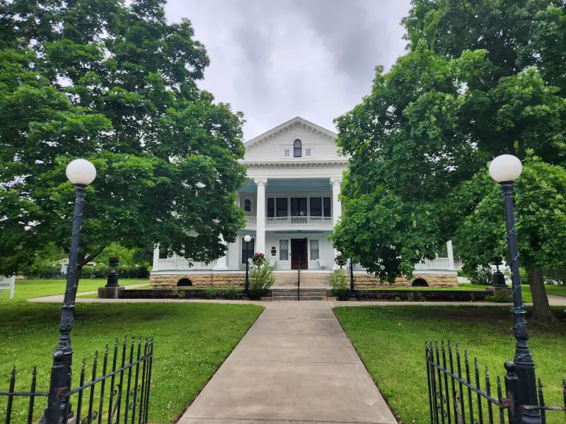 large white historic house in Abilene Kansas