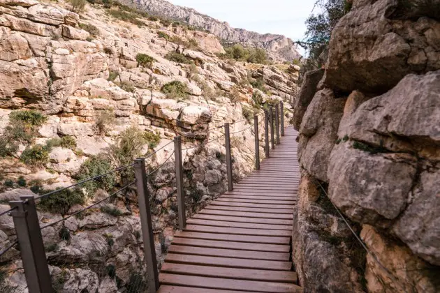 long boardwalk at the caminito del rey spain hike