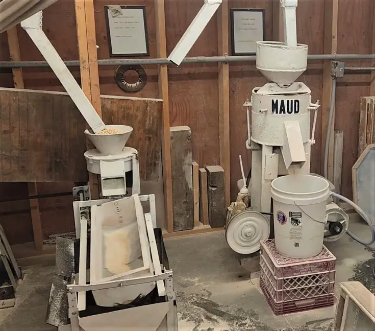 machines that process flour at the mill in abilene kansas