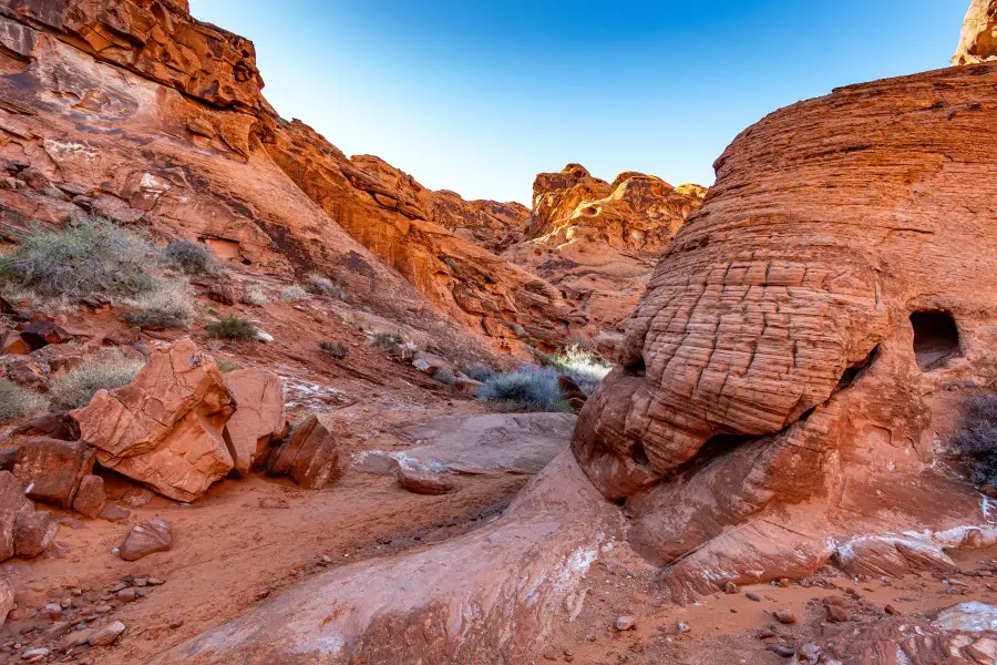 red rocks and valleys