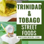 coconut and doubles from street food in Trinidad