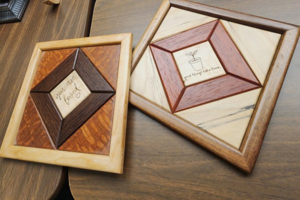 wooden quilt squares