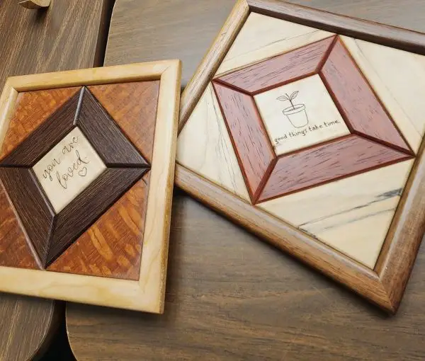 wooden quilt squares