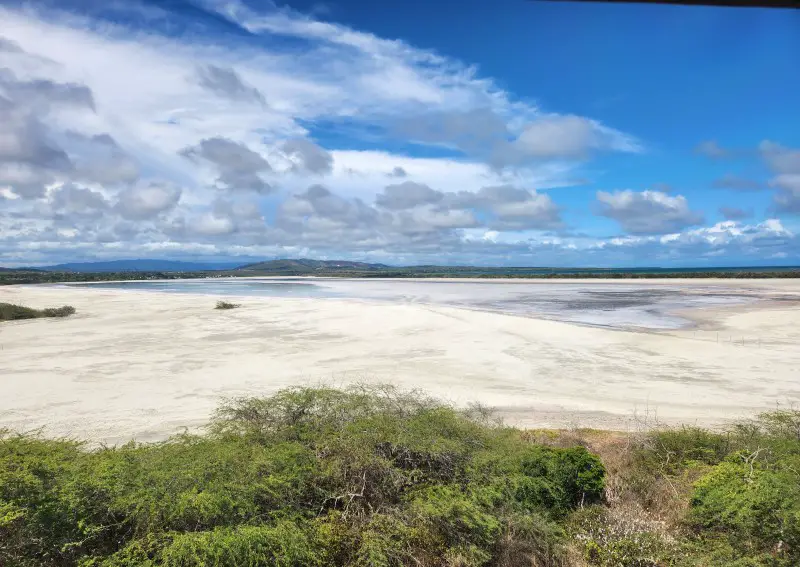 looking down upon salty water on the horizon